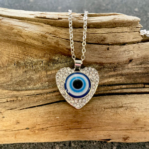 Evil Eye - Heart Necklace