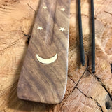 Flat Wood Incense Burner
